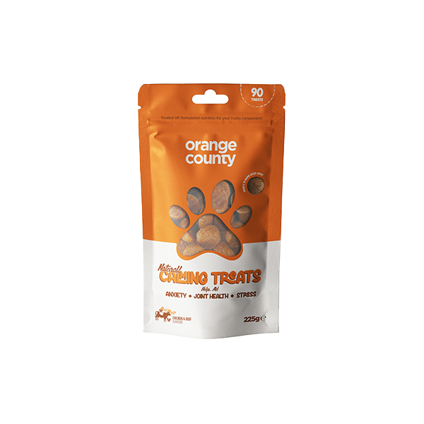 A 225g orange and white pouch of 