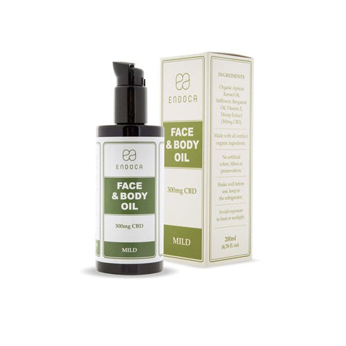 Endoca 300mg CBD Face & Body Oil - 200ml - Associated CBD