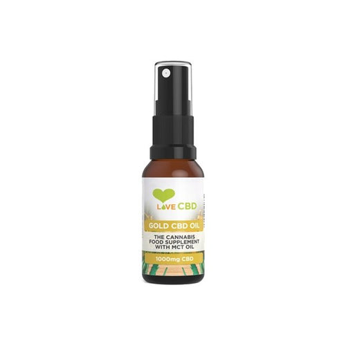 Love CBD 1000mg Gold CBD Oil Spray - 20ml - Associated CBD