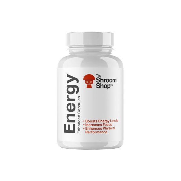 The Shroom Shop Enhanced Energy 67500mg Capsules - 90 Caps - Associated CBD