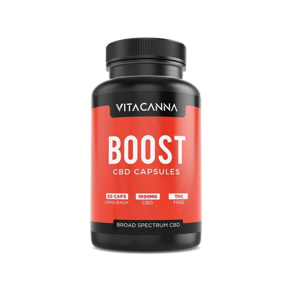 Vitacanna 1000mg Broad Spectrum CBD Vegan Capsules - 50 Caps - Associated CBD