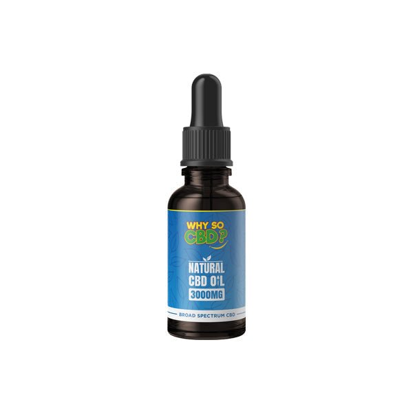 Why So CBD? 3000mg Broad Spectrum CBD Natural Oil - 30ml - Associated CBD